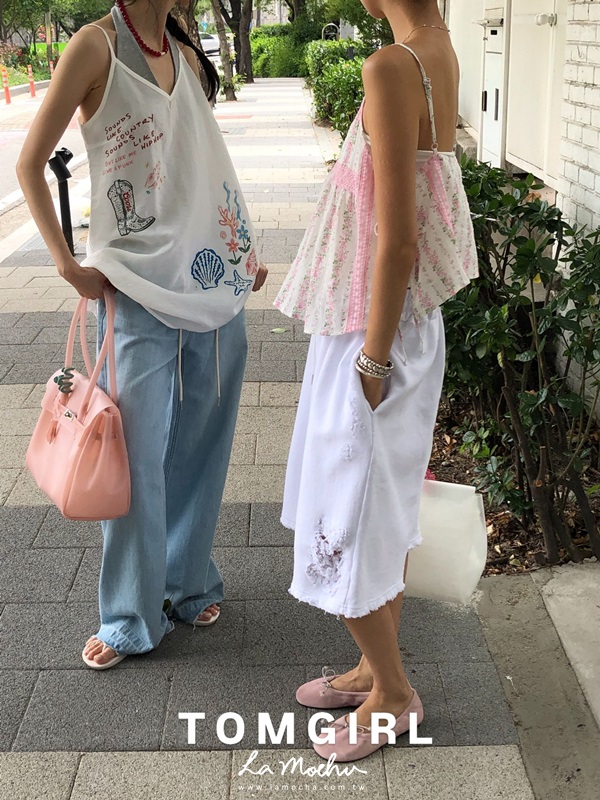 碎花蕾絲布背心粉(闆娘清單)
